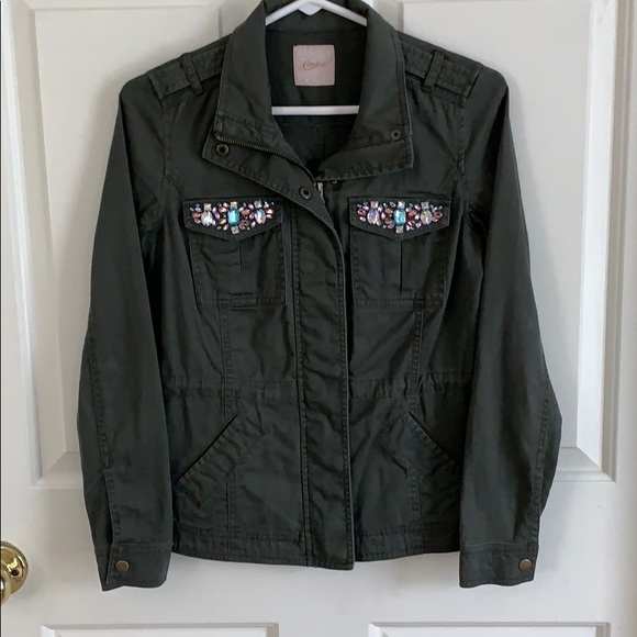 Candie’s Olive Green Jacket - Picture 1 of 7